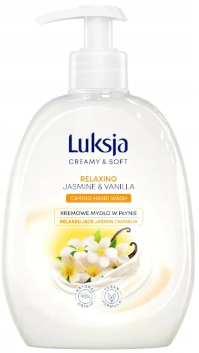 LUKSJA Mydło w płynie z pompką 500 ml Jaśmin i Wanilia