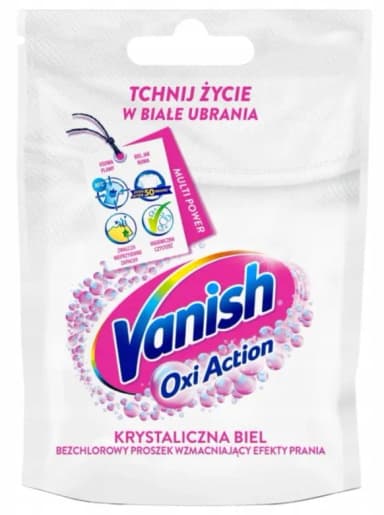 Odplamiacz VANISH OXY ACTION 30g DO BIAŁYCH TKANIN PROSZEK KRYSTALICZNA BIEL Odplamiacz VANISH OXY ACTION 30g DO BIAŁYCH TKANIN PROSZEK KRYSTALICZNA BIEL