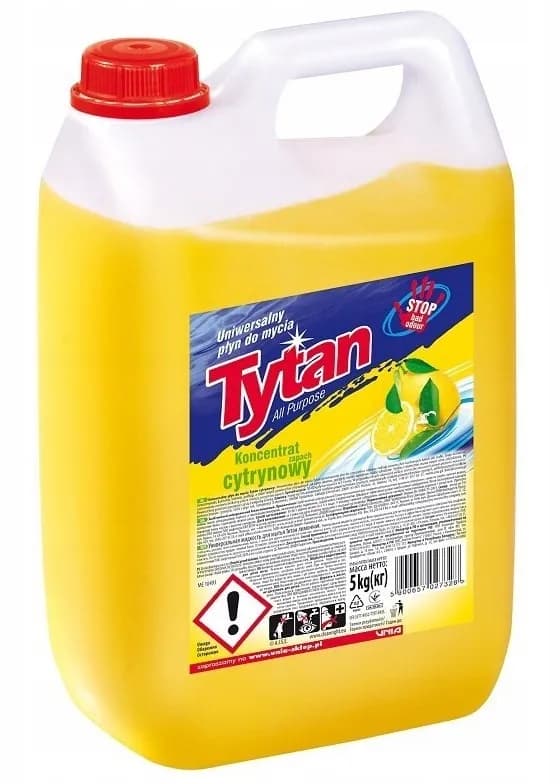 Płyn do czyszczenia TYTAN 5kg CYTRYNA kanister