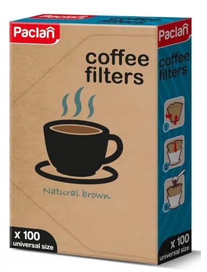 Filtr do kawy uniwersalny PACLAN NATURAL BROWN 100 szt