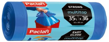PACLAN Worki na śmieci niebieskie z uszami 35L Multi Top 36szt PACLAN Worki na śmieci niebieskie z uszami 35L Multi Top 36szt