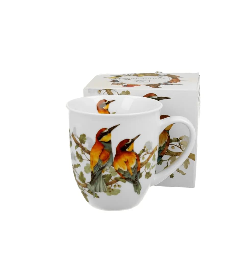 Kubek porcelanowy DUO 400 ml PTASI ŚWIAT Żołny
