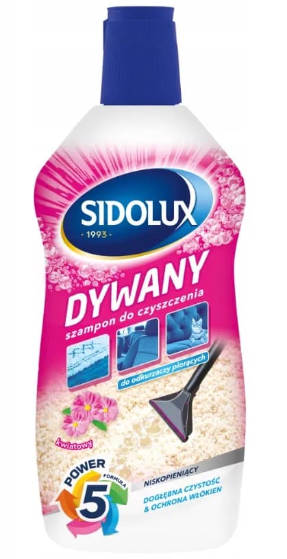 Szampon do dywanów SIDOLUX 500ml Do odkurzaczy KWIATOWY