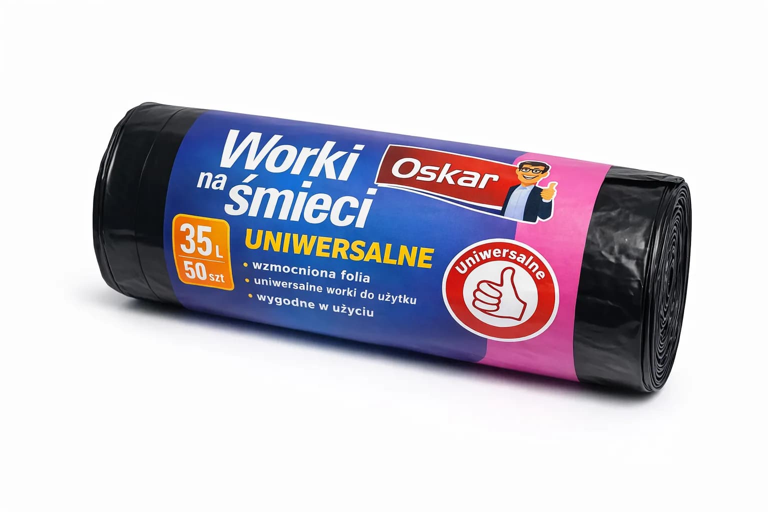 Worki na śmieci 35L uniwersalne czarne OSKAR 50szt