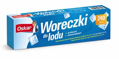 OSKAR Woreczki do lodu 240 kostek samozamykające OSKAR Woreczki do lodu 240 kostek samozamykające