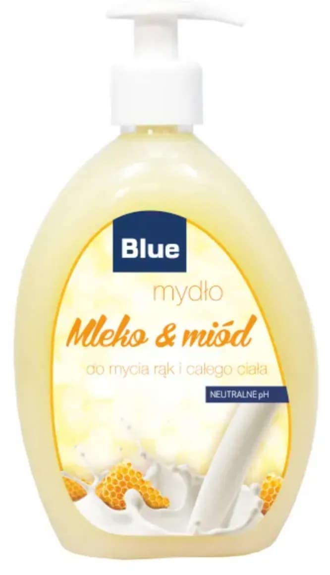 Mydło w płynie z pompką 500 ml BLUE Mleko i miód