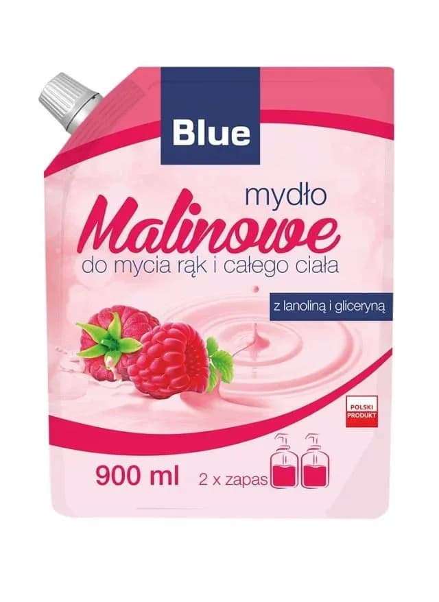 Mydło w płynie 900 ml BLUE Malina - zapas/refill