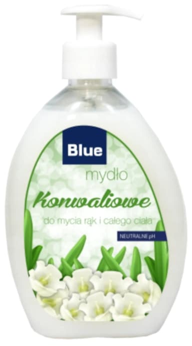 Mydło w płynie z pompką 500 ml BLUE Konwalia białe Mydło w płynie z pompką 500 ml BLUE Konwalia białe
