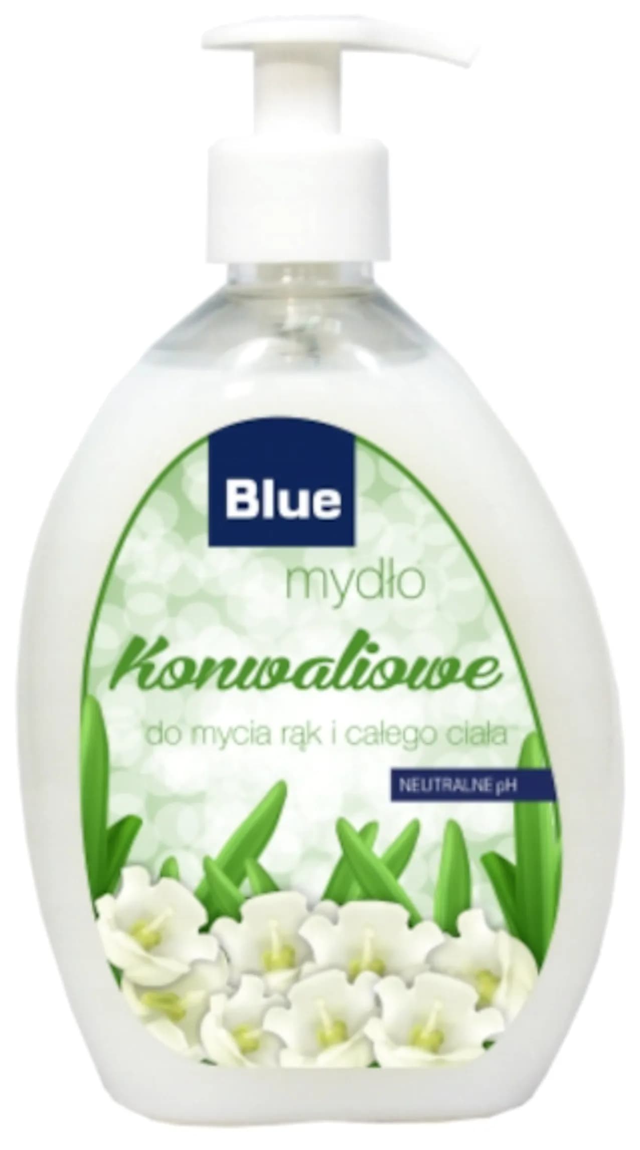 Mydło w płynie z pompką 500 ml BLUE Konwalia białe