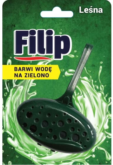 Zawieszka do WC FILIP kostka barwiąca zielona 40G Zawieszka do WC FILIP kostka barwiąca zielona 40G