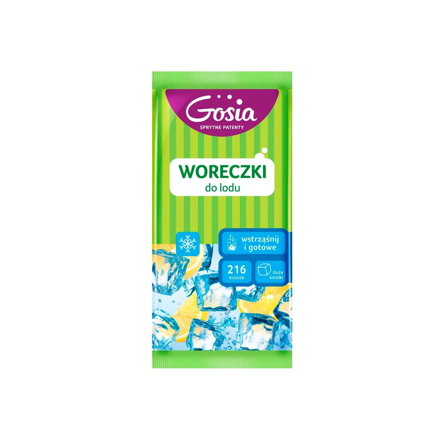 Woreczki do lodu samozamykające 216 kostek GOSIA