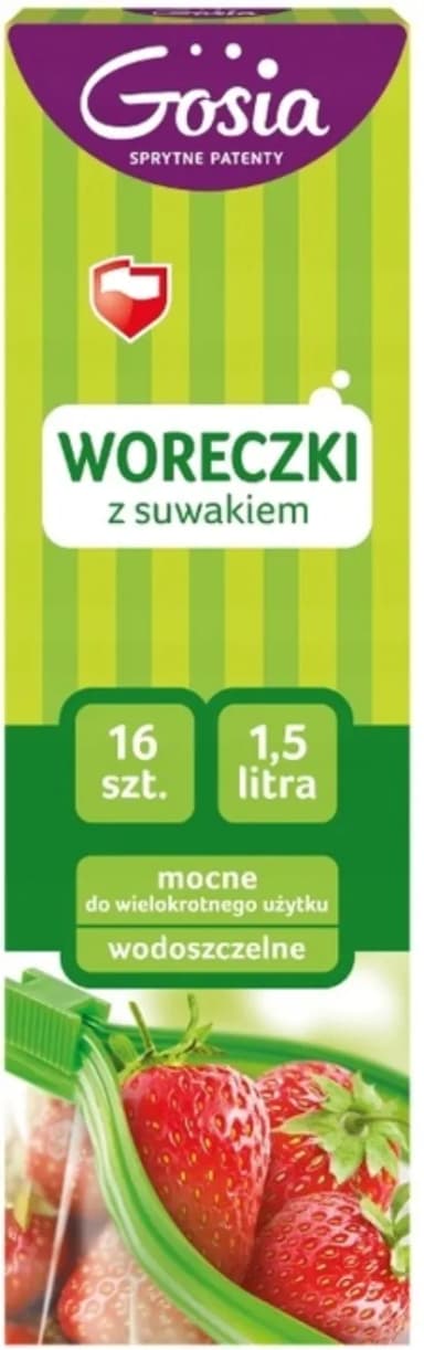 GOSIA Woreczeki do żywności 16szt o pojemności 1,5L GOSIA Woreczeki do żywności 16szt o pojemności 1,5L
