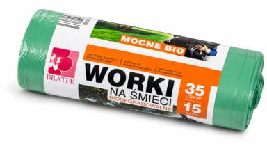 BRATEK Worki do segregacji śmieci 35L BIODEGRADOWALNE 15szt BRATEK Worki do segregacji śmieci 35L BIODEGRADOWALNE 15szt