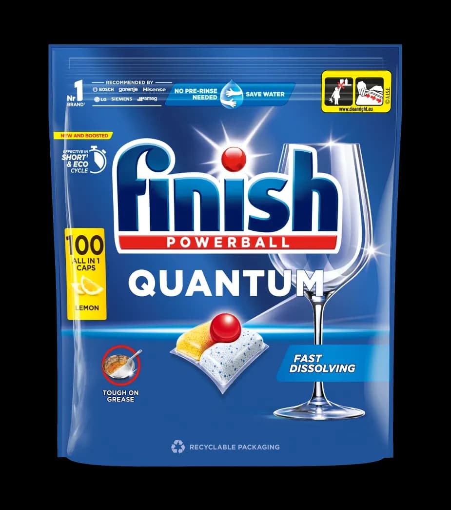 Tabletki do zmywarki FINISH Quantum Lemon Powerball All in One (100szt)