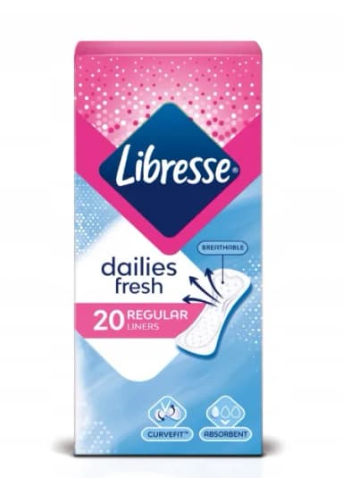 Wkładki LIBRESSE Daily Fresh Normal 20 Sztuki Wkładki LIBRESSE Daily Fresh Normal 20 Sztuki