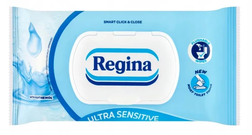 Papier nawilżany REGINA 42szt ULTRA SENSITIVE