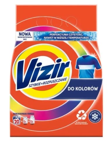 Proszek do prania VIZIR 1,10 KG DO TKANIN KOLOROWYCH 20prań Proszek do prania VIZIR 1,10 KG DO TKANIN KOLOROWYCH 20prań
