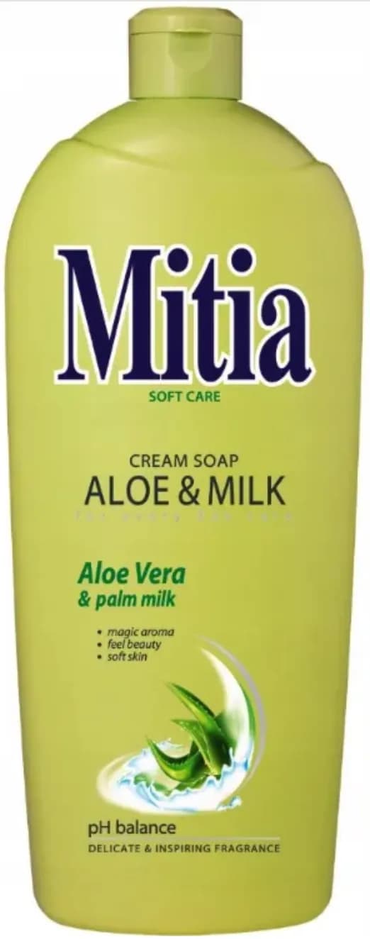 Mydło w płynie 1000ml MITIA Aloes i Mleko palmowe - zapas