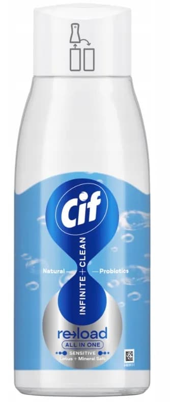 Płyn czyszczący CIF 590ml SENSITIVE LOTUS MINE SALT ZAPAS Płyn czyszczący CIF 590ml SENSITIVE LOTUS MINE SALT ZAPAS