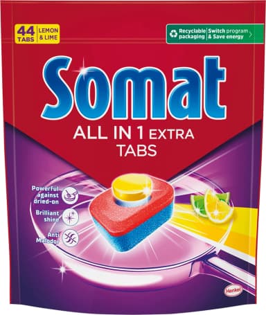 Tabletki do zmywarki SOMAT All in One Extra Lemon (44szt) Tabletki do zmywarki SOMAT All in One Extra Lemon (44szt)