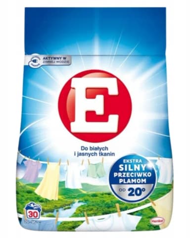 Proszek do prania E 1,5 KG DO TKANIN BIAŁYCH 30 prań Proszek do prania E 1,5 KG DO TKANIN BIAŁYCH 30 prań