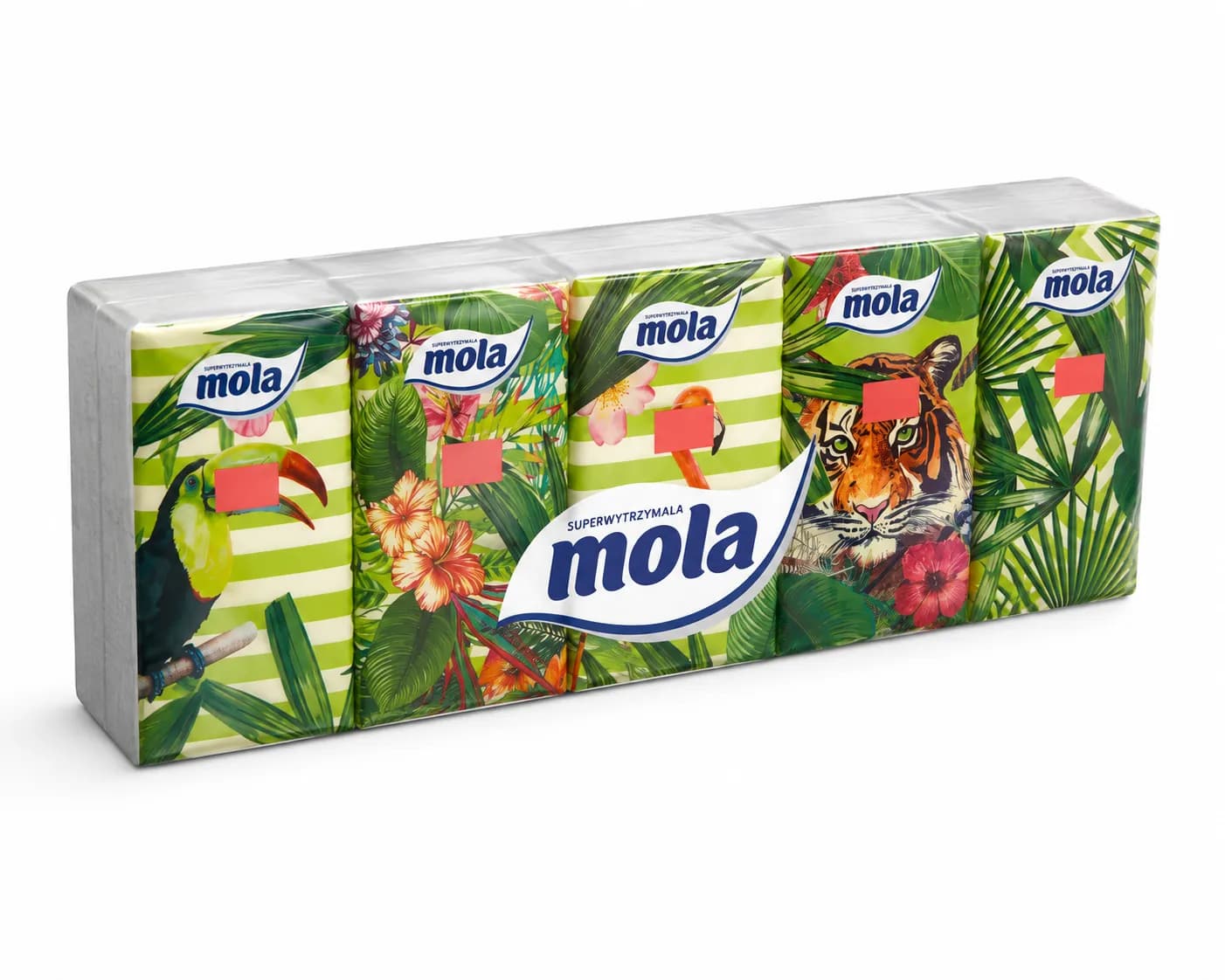 Chusteczki MOLA KLIPS KWIATY TROPIC 10 X 10 3-WARSTWOWE