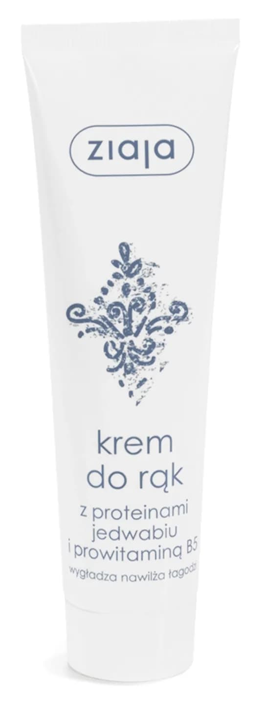 Ziaja krem do rąk proteiny jedwabiu i prowitaminą b5 100 ml – opakowanie produktu