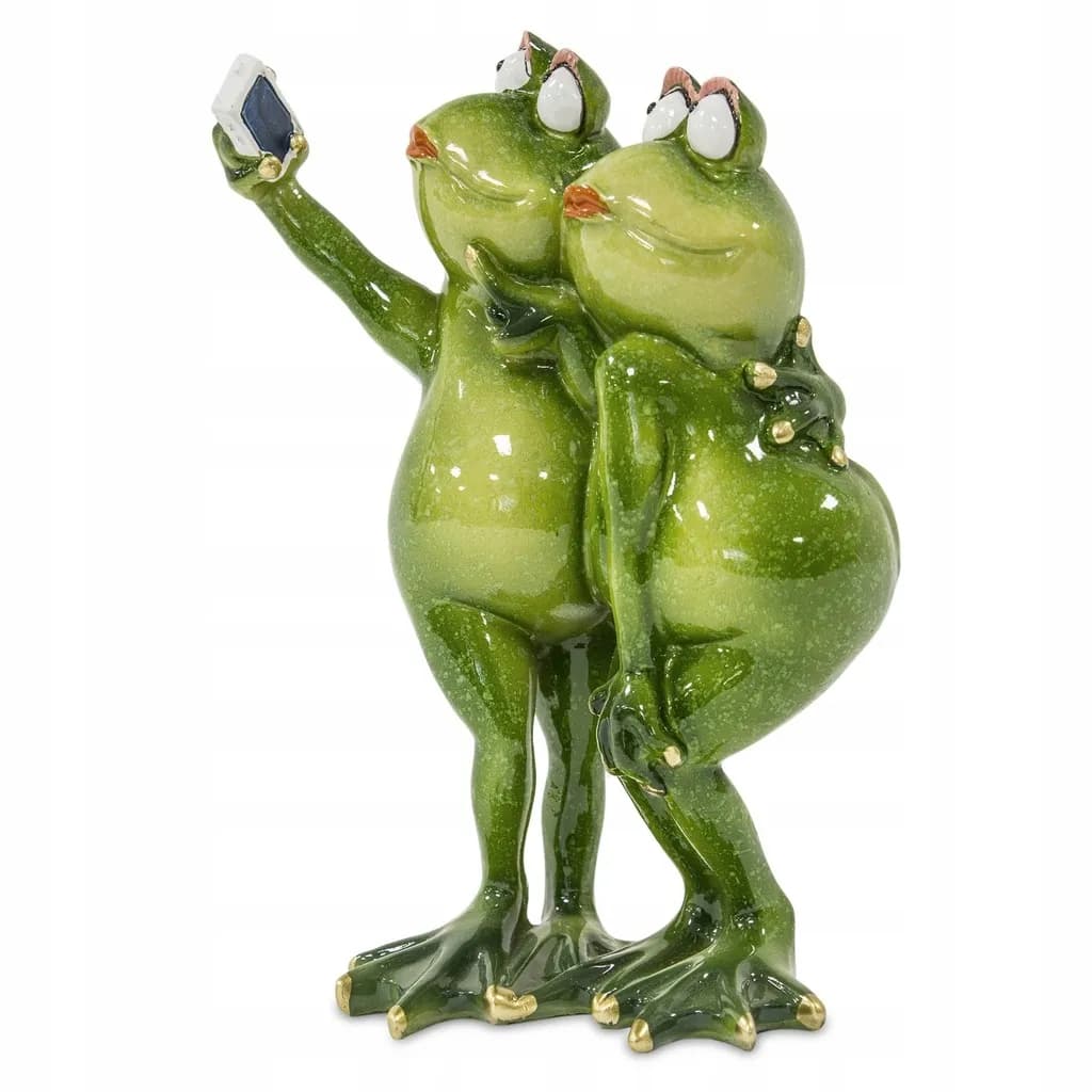 Art-Pol figurka dekoracyjna żabki robiące selfie 20 x 14 x 8 cm – opakowanie produktu