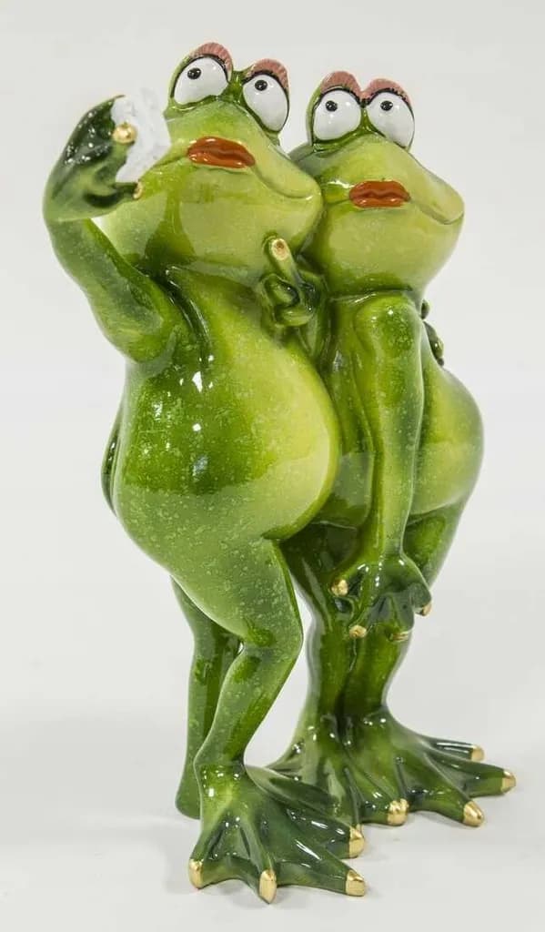 Art-Pol figurka dekoracyjna żabki robiące selfie 20 x 14 x 8 cm – zdjęcie produktu 10