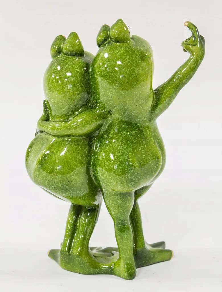 Art-Pol figurka dekoracyjna żabki robiące selfie 20 x 14 x 8 cm – zdjęcie produktu 2