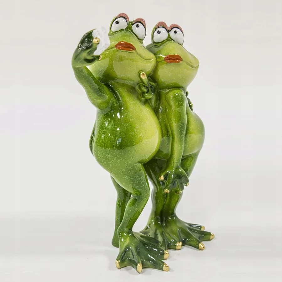 Art-Pol figurka dekoracyjna żabki robiące selfie 20 x 14 x 8 cm – zdjęcie produktu 3