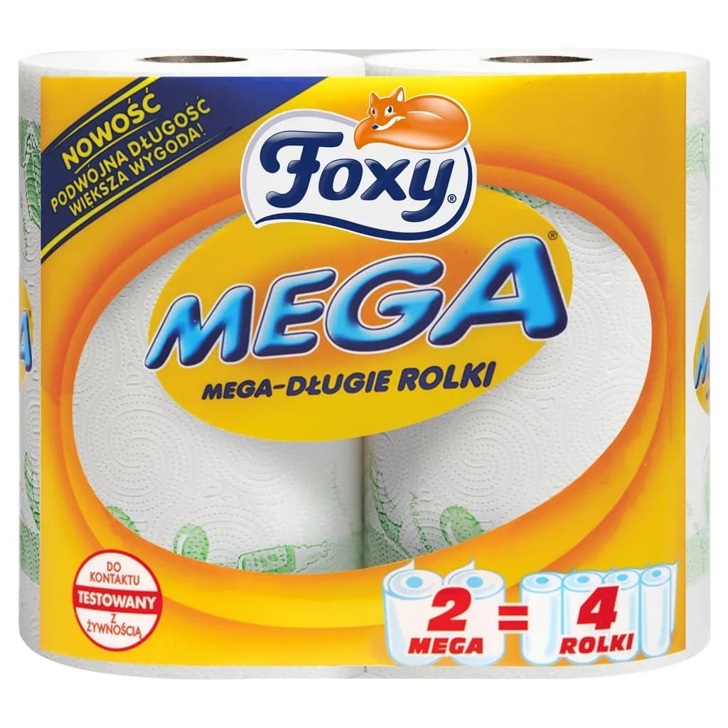RĘCZNIK PAPIEROWY FOXY 2 MEGA DUGI 92 LISTKI 2 ROLKI
