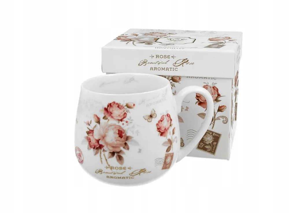 Kubek porcelanowy baryłka DUO SECESJA 430 ml