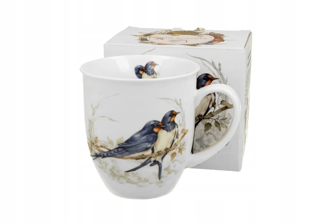 Kubek porcelanowy 400 ml DUO PTASI ŚWIAT Jaskółka