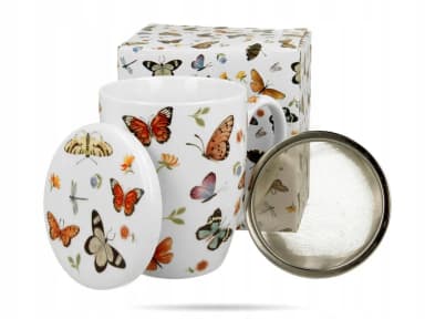 Kubek z zaparzaczem 350 ml DUO CROCUS BUTTERFLIES Kubek z zaparzaczem 350 ml DUO CROCUS BUTTERFLIES