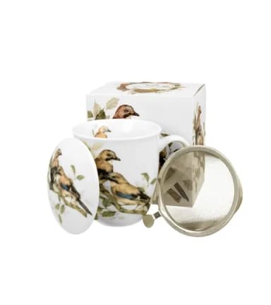 Kubek porcelanowy z zaparzaczem 400 ml DUO PTASI ŚWIAT Sójki Kubek porcelanowy z zaparzaczem 400 ml DUO PTASI ŚWIAT Sójki