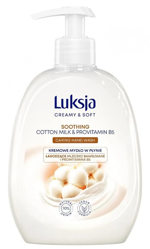 LUKSJA Mydło w płynie z pompką 500 ml Bawełna