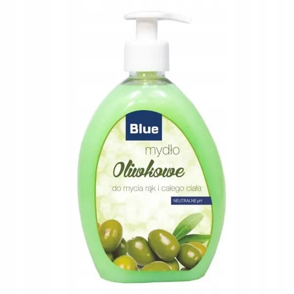 Mydło w płynie z pompką 500 ml BLUE Oliwka zielone