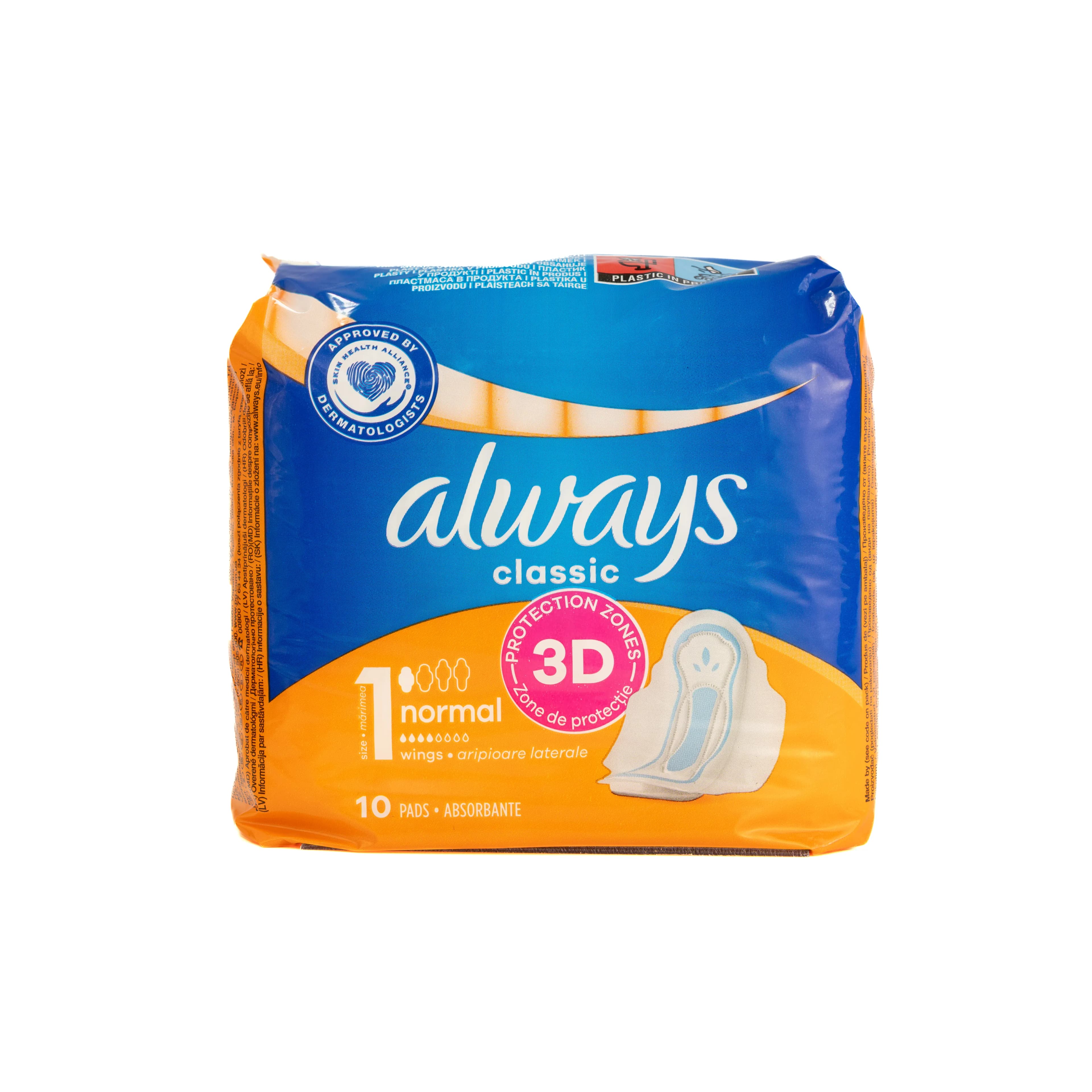 Always podpaski classic normal ze skrzydełkami ( ) 10 sztuk – zdjęcie produktu 4