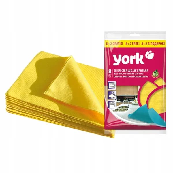 ŚCIERKA YORK UNIWERSALNA LUX BAWEŁNIANA 35 X 50 CM 8 + 2 GRATIS