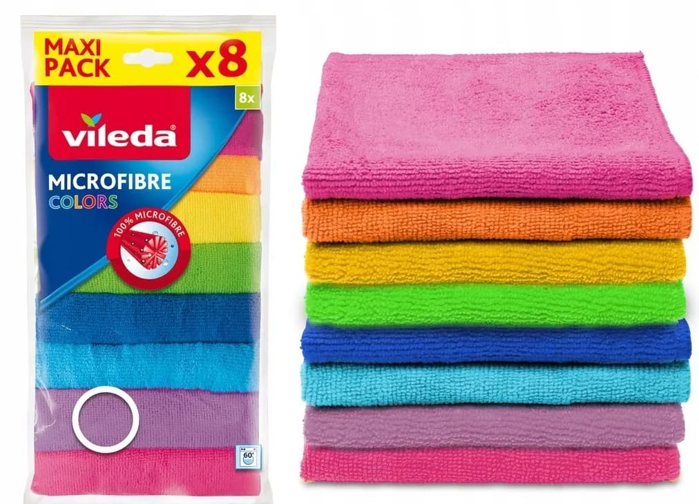 Vileda ściereczka mikrofibra colors 8 sztuk – zdjęcie produktu 5