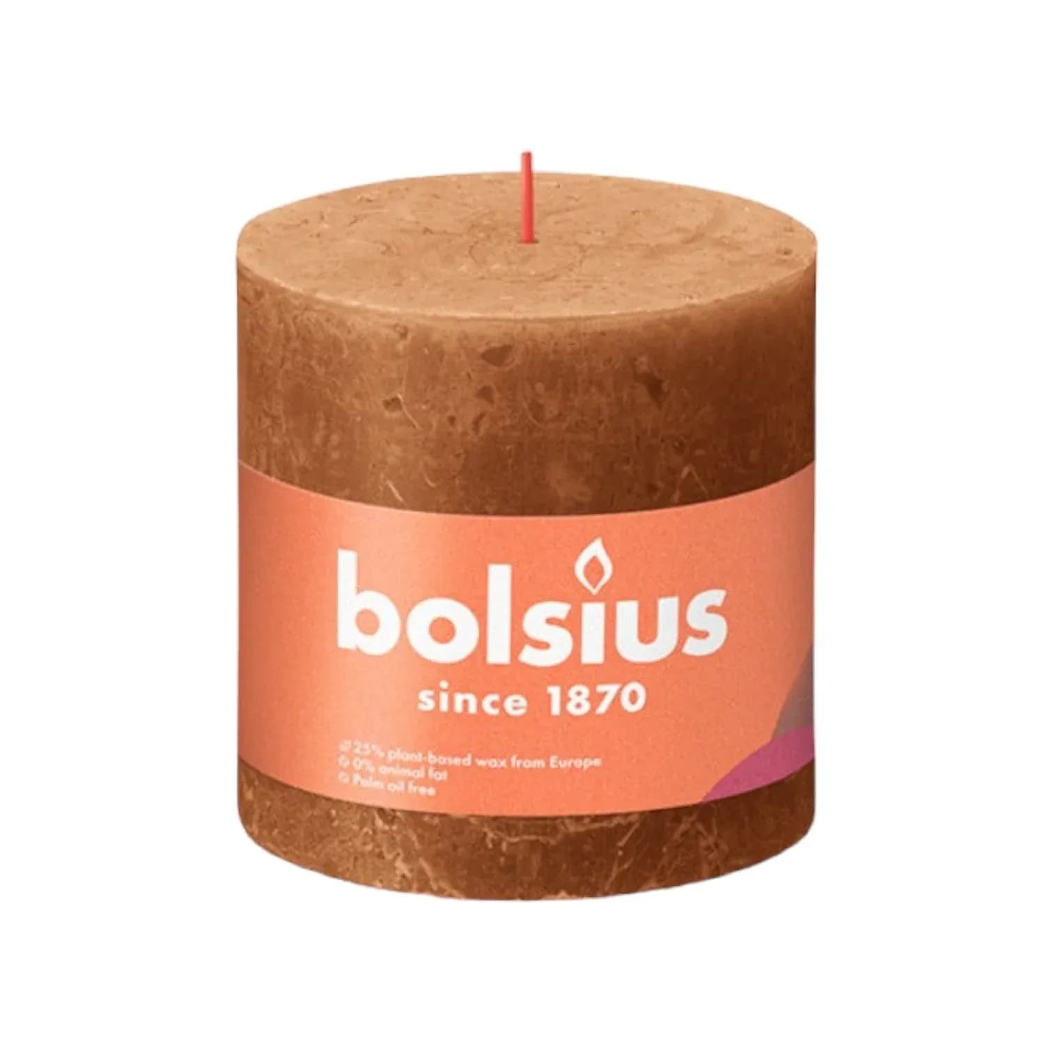 Bolsius świeca pieńkowa rustic spice brown 100 × 100 mm – opakowanie produktu